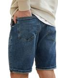 TTJOSH Regular Slim Jeans Shorts mid stone wash denim