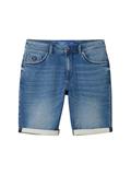 TTJOSH Regular Slim Jeans Shorts mid stone wash denim