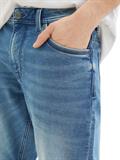 TTJOSH Regular Slim Jeans Shorts mid stone wash denim