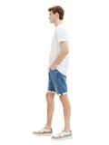 TTJOSH Regular Slim Jeans Shorts mid stone wash denim