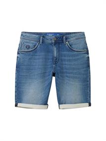 TTJOSH Regular Slim Jeans Shorts mid stone wash denim