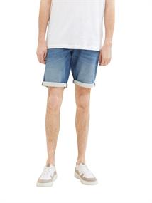 TTJOSH Regular Slim Jeans Shorts mid stone wash denim