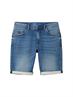 TTJOSH Regular Slim Jeans Shorts mid stone wash denim