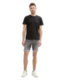 TTJOSH Regular Slim Jeans Shorts mit Superstretch used light stone grey denim