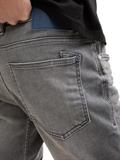 TTJOSH Regular Slim Jeans Shorts mit Superstretch used light stone grey denim