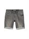 TTJOSH Regular Slim Jeans Shorts mit Superstretch used light stone grey denim