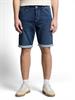 TTJOSH REGULAR SLIM Jeans Shorts mit Superstretch used mid stone blue denim