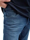 TTJOSH Regular Slim Jeans Shorts mit Superstretch used mid stone blue denim