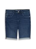 TTJOSH REGULAR SLIM Jeans Shorts mit Superstretch used mid stone blue denim