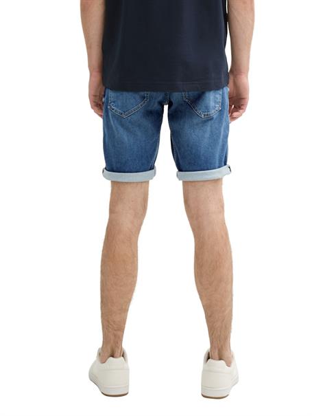 TTJOSH Regular Slim Jeans Shorts mit Superstretch used mid stone blue denim