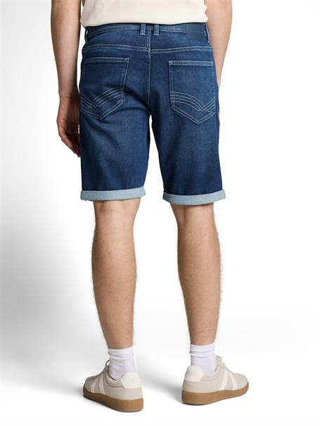 TTJOSH REGULAR SLIM Jeans Shorts mit Superstretch used mid stone blue denim
