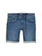 TTJOSH Regular Slim Jeans Shorts mit Superstretch used mid stone blue denim