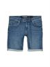 TTJOSH Regular Slim Jeans Shorts mit Superstretch used mid stone blue denim