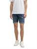 TTJOSH Regular Slim Jeans Shorts used dark stone blue denim