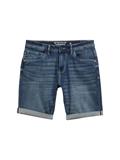 TTJOSH Regular Slim Jeans Shorts used dark stone blue denim