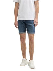 TTJOSH Regular Slim Jeans Shorts used dark stone blue denim