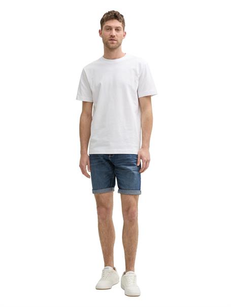 TTJOSH Regular Slim Jeans Shorts used dark stone blue denim