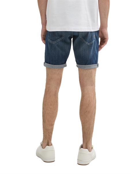 TTJOSH Regular Slim Jeans Shorts used dark stone blue denim