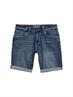 TTJOSH Regular Slim Jeans Shorts used dark stone blue denim
