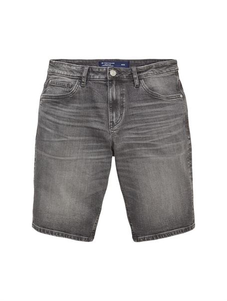 TTJOSH Regular Slim Jeans Shorts used mid stone grey denim