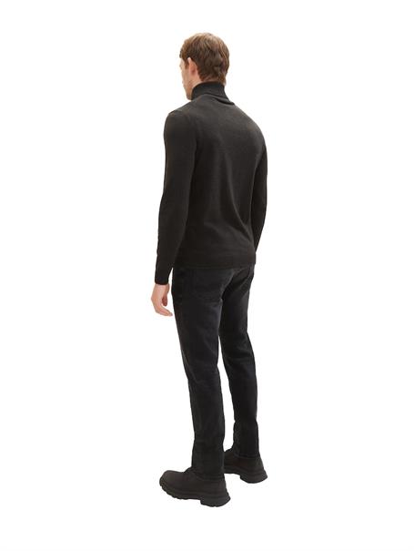 TTJOSH Regular Slim Jeans used dark stone black denim
