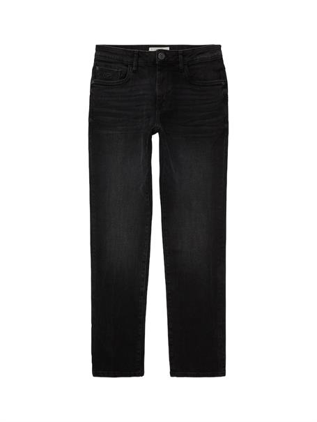 TTJOSH Regular Slim Jeans used dark stone black denim
