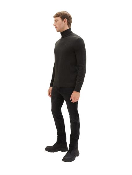 TTJOSH Regular Slim Jeans used dark stone black denim