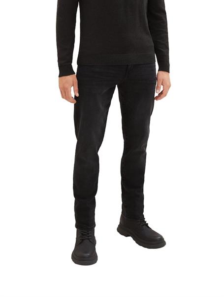 TTJOSH Regular Slim Jeans used dark stone black denim