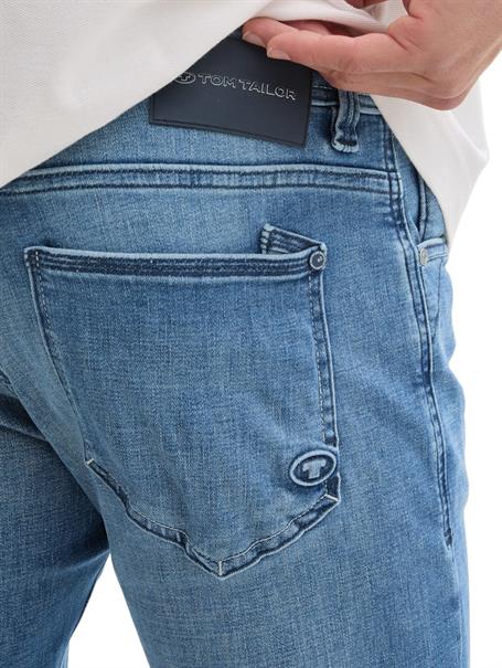 TTJOSH Regular Slim Jeans used mid stone blue denim