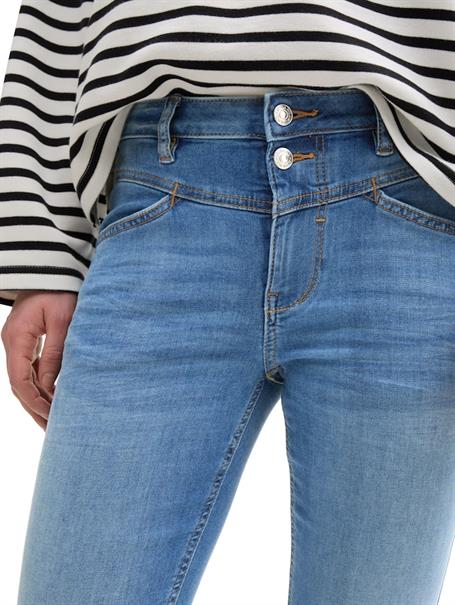 TTKATE Slim Capri Jeans light stone wash denim