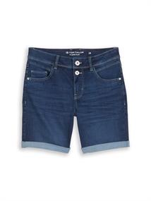 TTLENE SLIM Bermuda Jeans Shorts mit hohem Stretch used dark stone blue denim