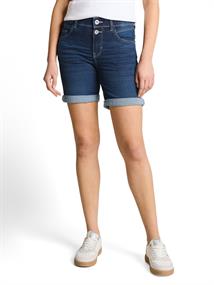TTLENE SLIM Bermuda Jeans Shorts mit hohem Stretch used dark stone blue denim