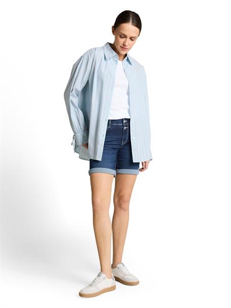 TTLENE SLIM Bermuda Jeans Shorts mit hohem Stretch used dark stone blue denim