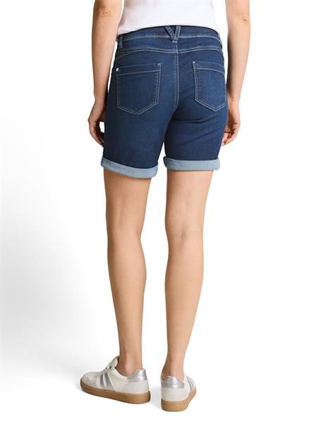 TTLENE SLIM Bermuda Jeans Shorts mit hohem Stretch used dark stone blue denim