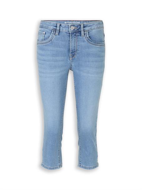 TTLENE SLIM Capri Jeans mit hohem Stretch clean light stone blue denim