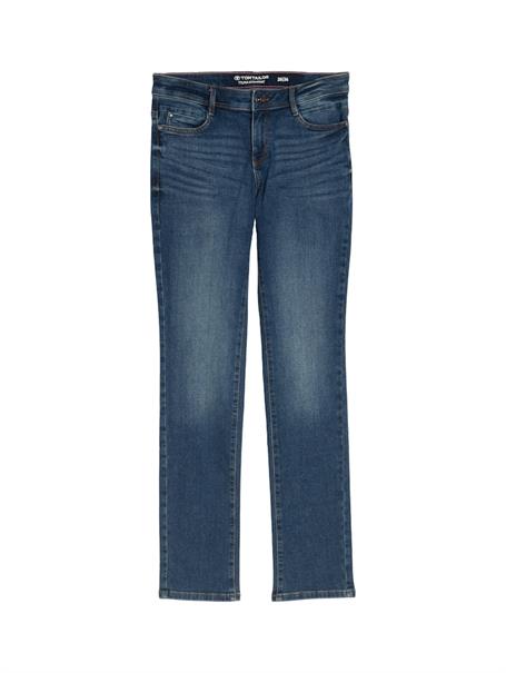 TTLIVA Straight Jeans clean mid stone blue denim