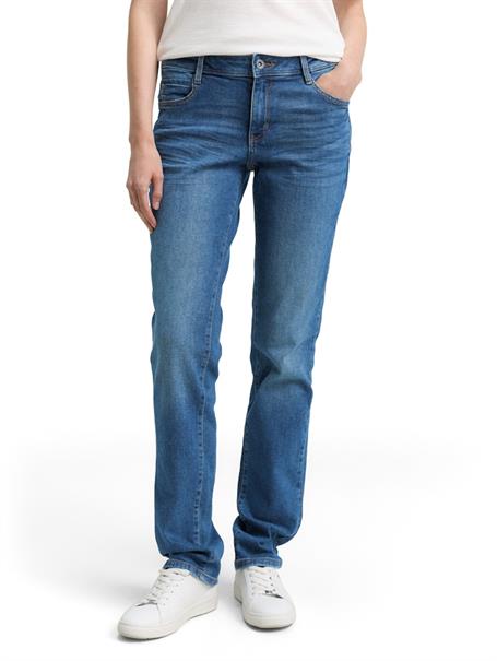 TTLIVA Straight Jeans clean mid stone blue denim