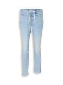 TTMAYA TAPERED Stretch Jeans mit Kordelzug light stone blue denim