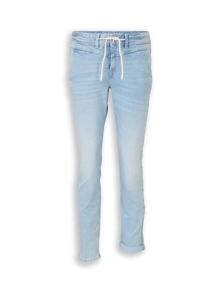TTMAYA TAPERED Stretch Jeans mit Kordelzug light stone blue denim