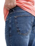 TTPIERS Slim Jeans Shorts mit Stretch used dark stone blue denim