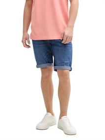 TTPIERS Slim Jeans Shorts mit Stretch used dark stone blue denim