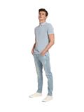 TTPIERS Slim Jeans used bleached blue denim