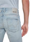 TTPIERS Slim Jeans used bleached blue denim