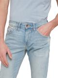 TTPIERS Slim Jeans used bleached blue denim