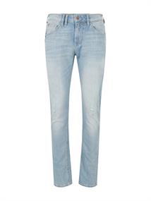 TTPIERS Slim Jeans used bleached blue denim