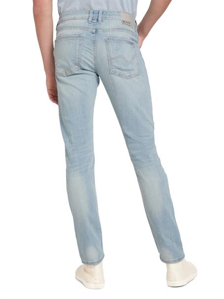 TTPIERS Slim Jeans used bleached blue denim