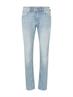 TTPIERS Slim Jeans used bleached blue denim