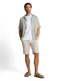 TTREGULAR Chino Shorts mit Leinenanteil cashew beige stripe
