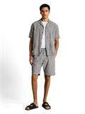 TTRELAXED Shorts mit Leinenanteil black greyish stripe