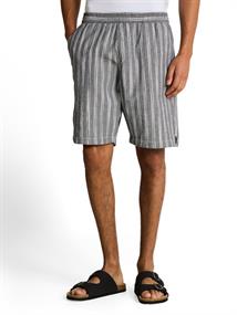 TTRELAXED Shorts mit Leinenanteil black greyish stripe